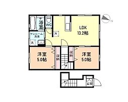 シャルム・コート 2LDKの間取図画像