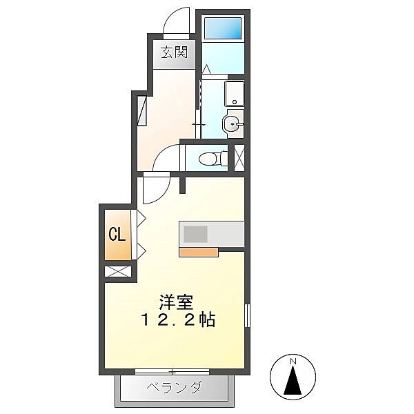 サンウェル ｜岐阜県岐阜市柳津町南塚５丁目(賃貸アパート1R・1階・32.90㎡)の写真 その2