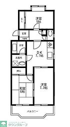 クレセール湘南 3DKの間取図画像