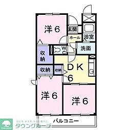 イースト.パレス 3DKの間取図画像