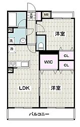 ルミエールブランシュ 2LDKの間取図画像