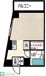 リーフビル ワンルームの間取図画像