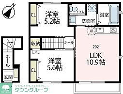 シーウィンド鵠沼 2LDKの間取図画像