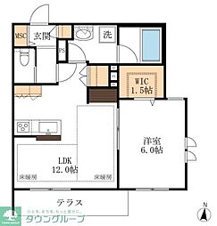 ル・ポンヴェール中央林間 1LDKの間取図画像