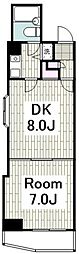 シーサイドビラ鵠沼 1Kの間取図画像