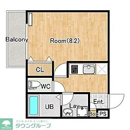 (仮称)ジーメゾン高座渋谷 1Kの間取図画像