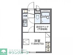 レオパレスガーデン 1Kの間取図画像