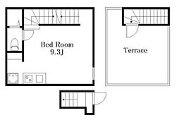 AKATSUKI Arc Terrace ワンルームの間取図画像