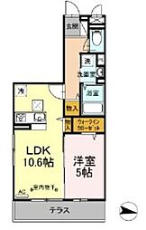 ハーウェル湘南台 1LDKの間取図画像
