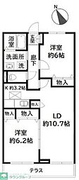 コンフォールいずみ中央 2LDKの間取図画像