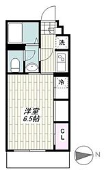 リブリ・Tバレル 1Kの間取図画像