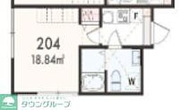 アザーレ・パッシオ三ツ境 1Kの間取図画像