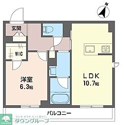 藤沢市亀井野2丁目マンション 1LDKの間取図画像