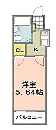 JR東海道本線 辻堂駅 徒歩10分の賃貸アパート 1階1Kの間取り