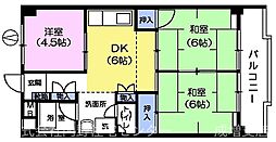 コーポチェリー長谷川 3DKの間取図画像