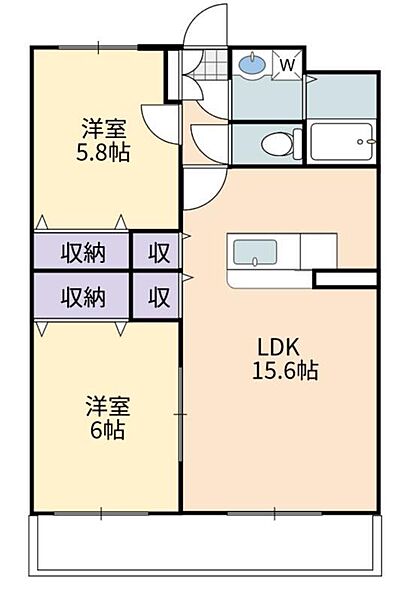 さくらマンション 303｜広島県東広島市西条大坪町(賃貸マンション2LDK・3階・60.07㎡)の写真 その2