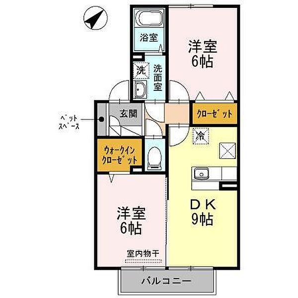 D-room Ishii 102｜広島県東広島市八本松町正力(賃貸アパート2DK・1階・50.41㎡)の写真 その2