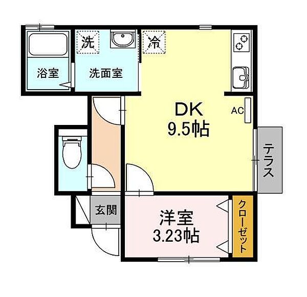 クレール18 102｜広島県東広島市西条町御薗宇(賃貸アパート1LDK・1階・29.10㎡)の写真 その2