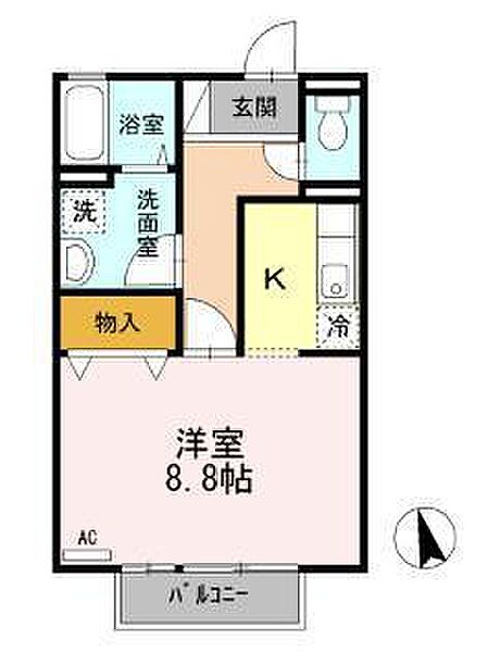 モンシャトー 103｜広島県東広島市西条西本町(賃貸アパート1R・1階・33.61㎡)の写真 その2