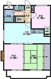 レクエルド 3LDKの間取図画像