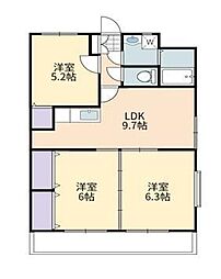 さくらマンション 3LDKの間取図画像