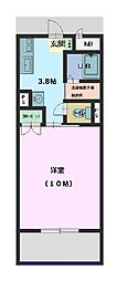ミレニアム 1Kの間取図画像