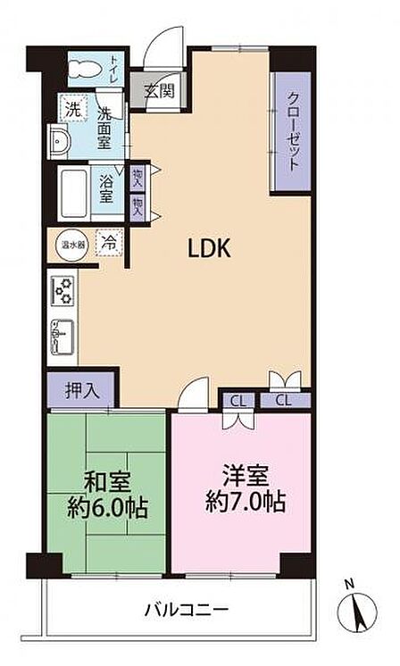 2LDK 間取り