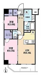プレール・ドゥーク菊川駅前 1SLDKの間取図画像