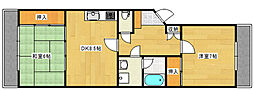 広島電鉄8系統 舟入南駅 徒歩15分の賃貸マンション 1階2DKの間取り
