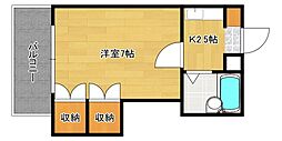 JR芸備線 戸坂駅 徒歩5分の賃貸マンション 1階1Kの間取り