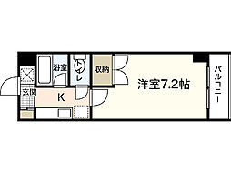 JR可部線 安芸長束駅 徒歩15分の賃貸マンション 4階1Kの間取り
