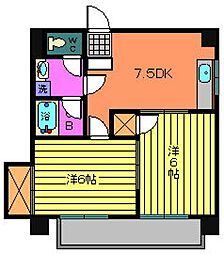 広島高速交通アストラムライン 白島駅 徒歩12分の賃貸マンション 4階2DKの間取り