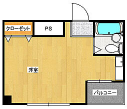 広島高速交通アストラムライン 牛田駅 徒歩4分の賃貸マンション 3階ワンルームの間取り