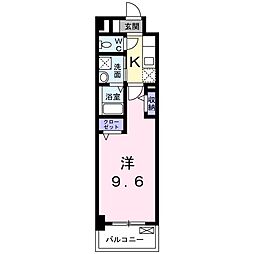 広島電鉄宮島線 東高須駅 徒歩7分の賃貸マンション 7階1Kの間取り