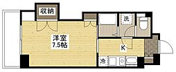 広島高速交通アストラムライン 西原駅 徒歩12分の賃貸マンション 2階1Kの間取り