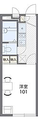JR可部線 古市橋駅 徒歩13分の賃貸アパート 2階1Kの間取り