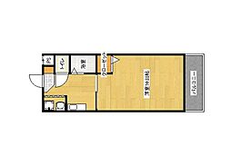 広島電鉄1系統 皆実町六丁目駅 徒歩8分の賃貸マンション 1階1Kの間取り
