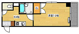 CLSビル 1Kの間取図画像