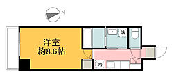 Padlo中広町 1Kの間取図画像