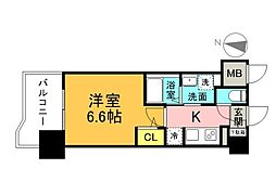 S-RESIDENCE国泰寺一丁目 1Kの間取図画像