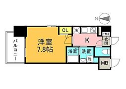 S-RESIDENCE国泰寺一丁目 1Kの間取図画像