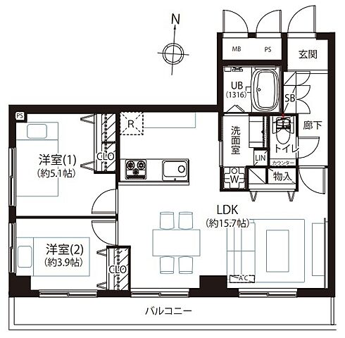 間取り ウィンベルコーラス蓮沼 3階/-