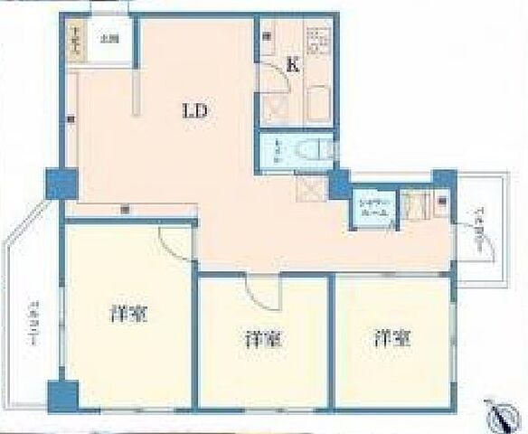 間取り 城北ハイツ 2階/-