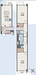 サトミビル池袋住宅 2LDKの間取図画像