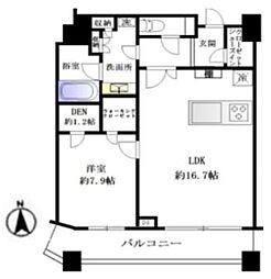 コンシェリア西新宿タワーズウエスト 1LDKの間取図画像