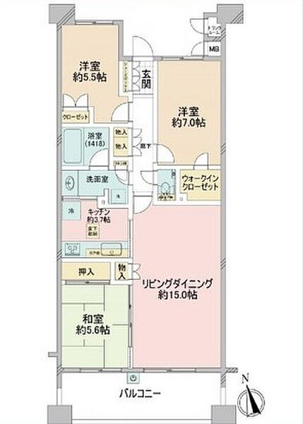間取りを拡大表示