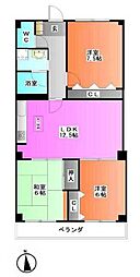 赤羽シティハイツ 3LDKの間取図画像