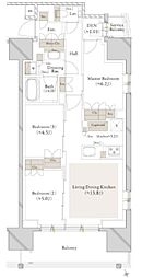 クレストタワ一西日暮里 3LDKの間取図画像