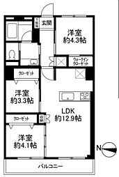 南町住宅 3LDKの間取図画像