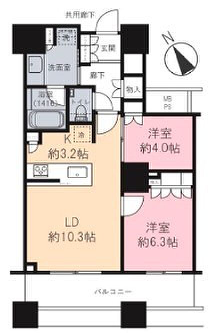 2LDK 間取り